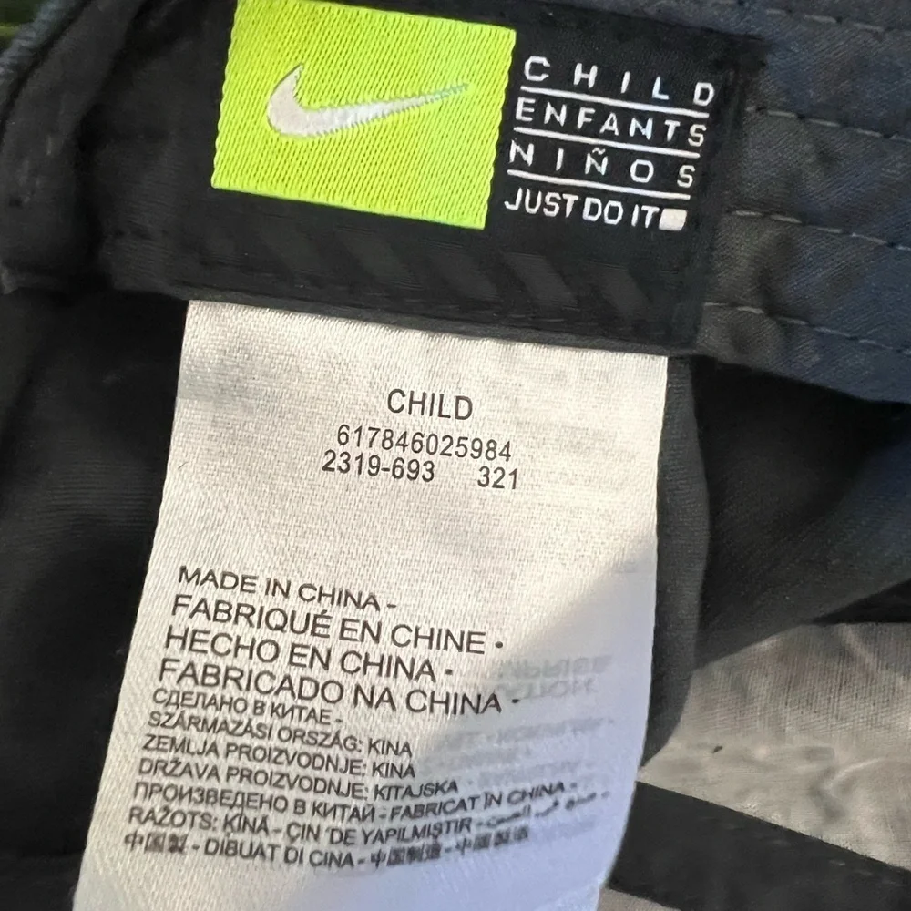 Nike dark grey hat baby one size